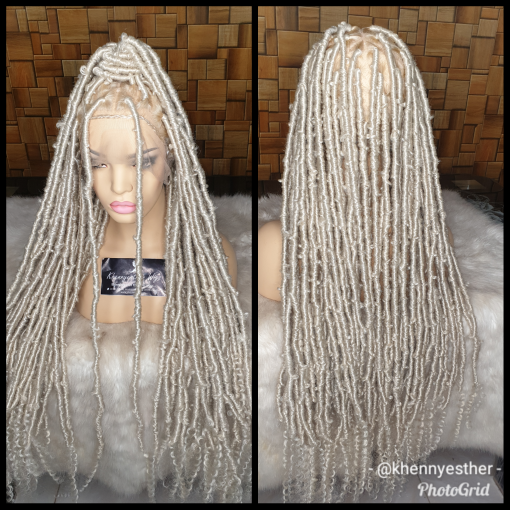 Full Lace Wig Blonde Distressed loc KhennyEsther Wigs