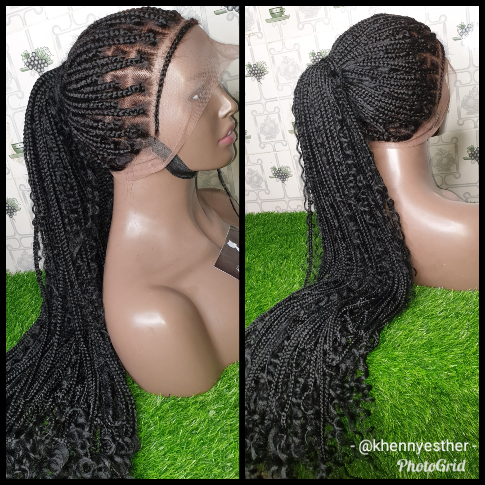 Full lace Wig Goddess Boho Medium Knotless Box Braid – KhennyEsther Wigs