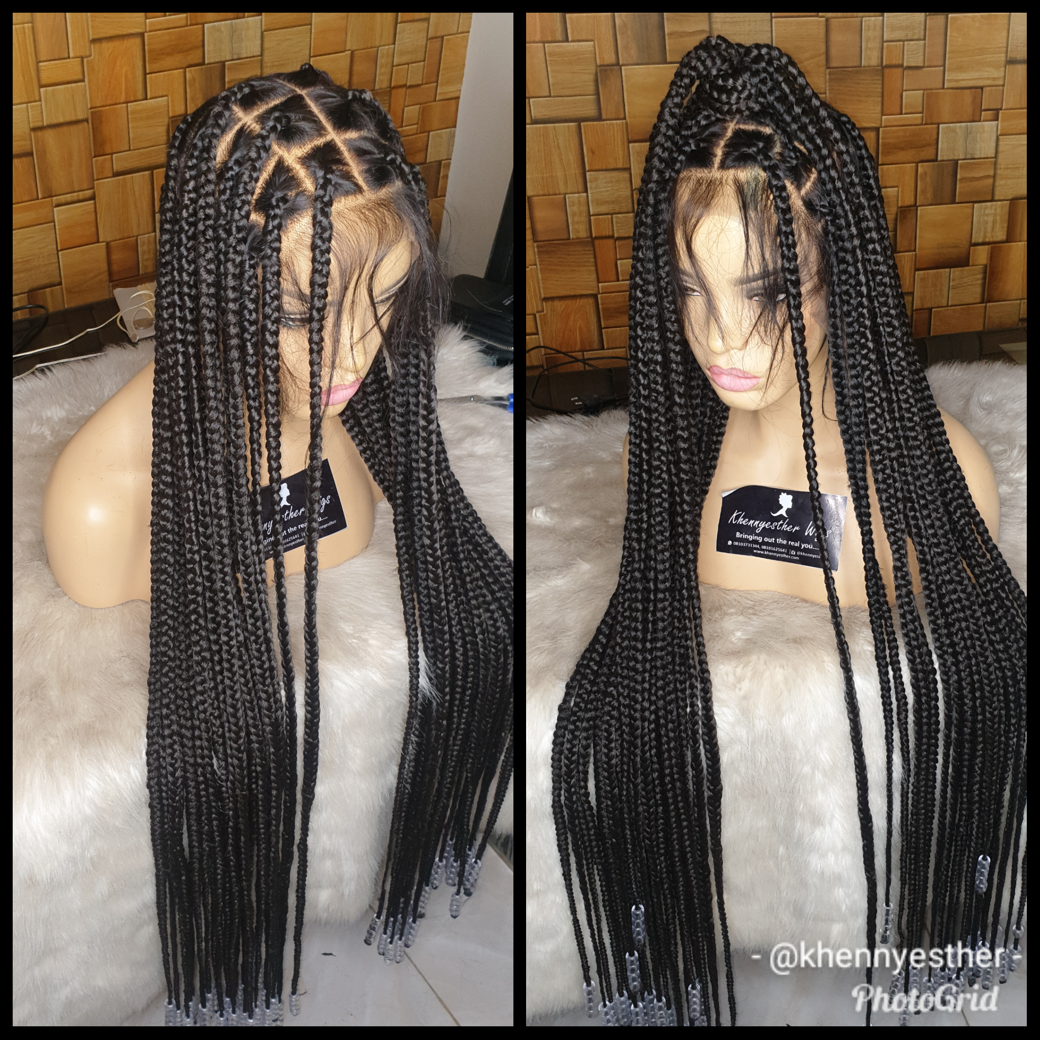 full lace feed in braid wig