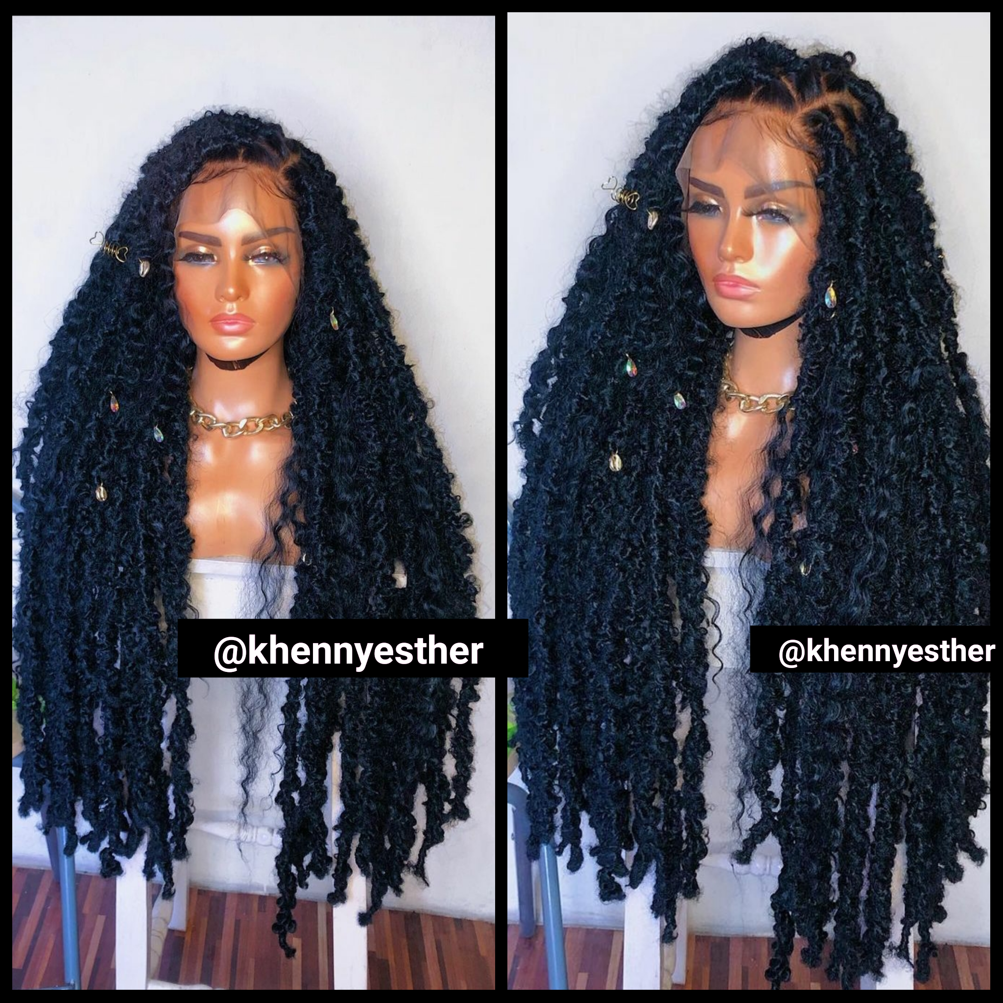 Full Lace Wig Boho Butterfly Loc KhennyEsther Wigs