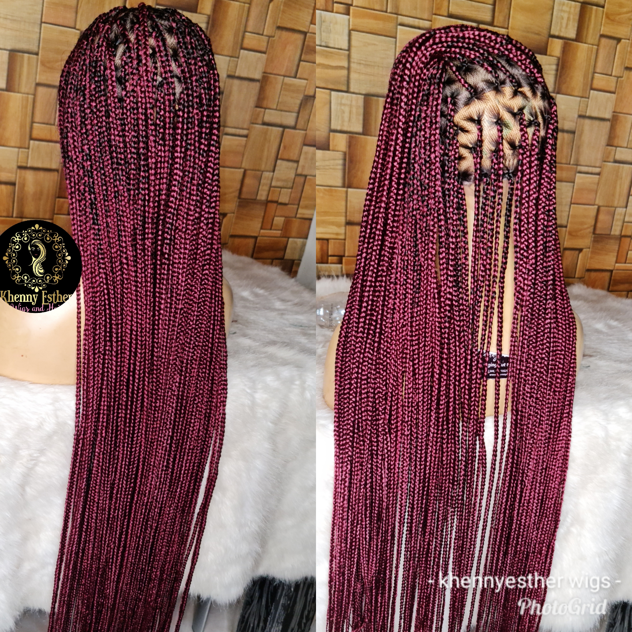 Full Lace Wig Tamara Triangle Knotless Braid – KhennyEsther Wigs